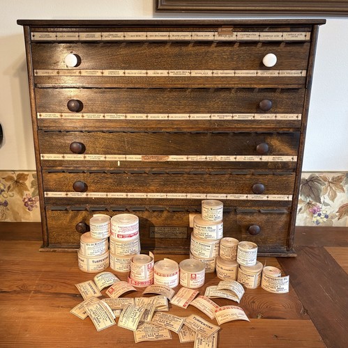 Antique mccourt label cabinet - antique,